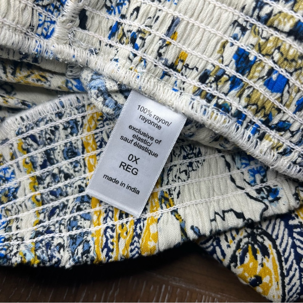 Maurices Paisley High Rise Wide Leg Pant NWT Boho Beach Resort Vacation - Picture 13 of 13